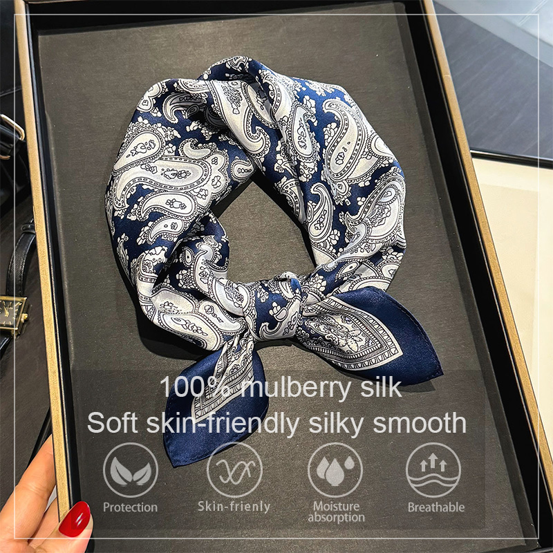 Silk Scarf Square - Luxury 100% Mulberry Silk Scarf Women