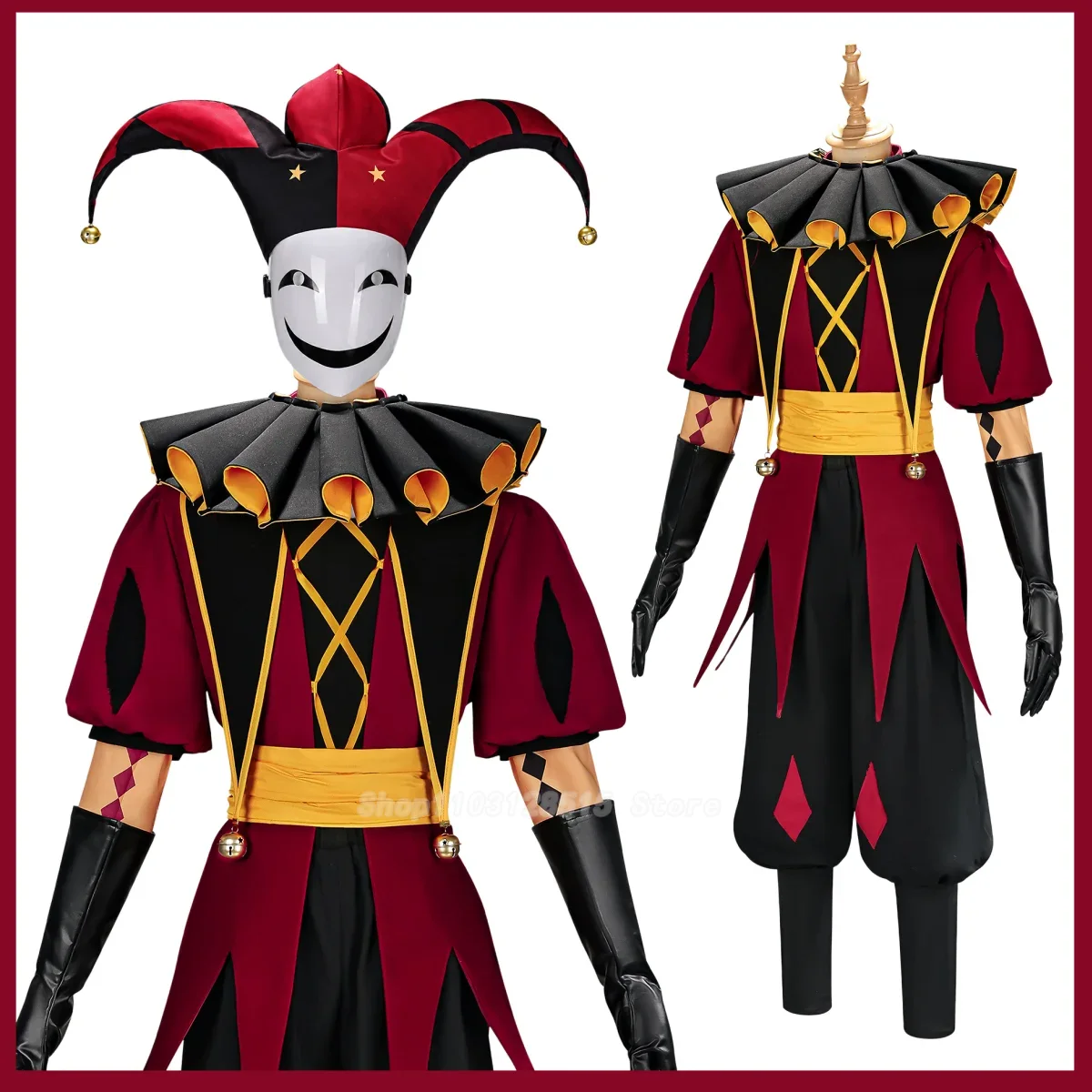 Game Pierrot Harlequin Jester  - огляд і ціна Women'S Red Accessories