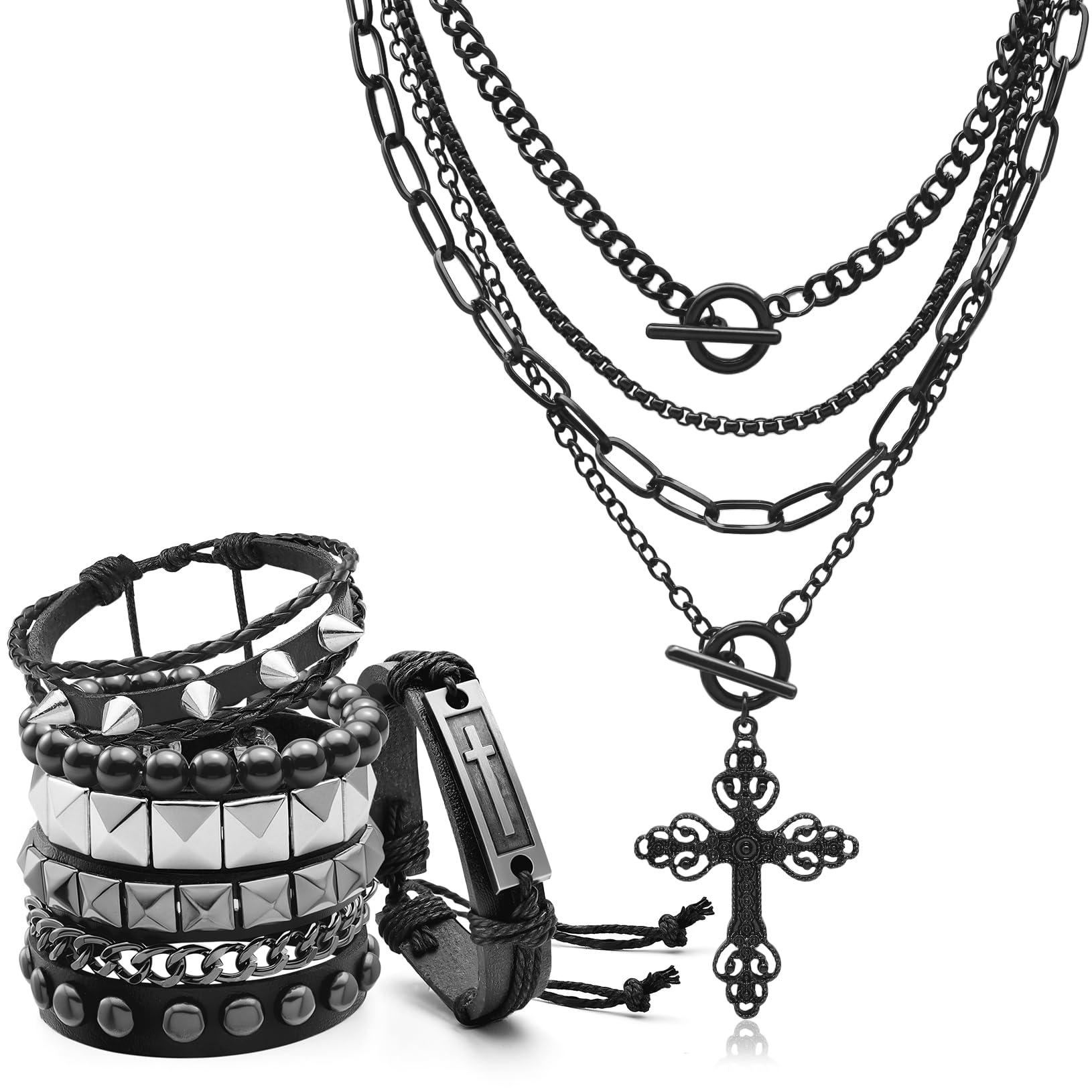 Gothic Cross Pendant Layered N - огляд і ціна Women'S Emo Accessories