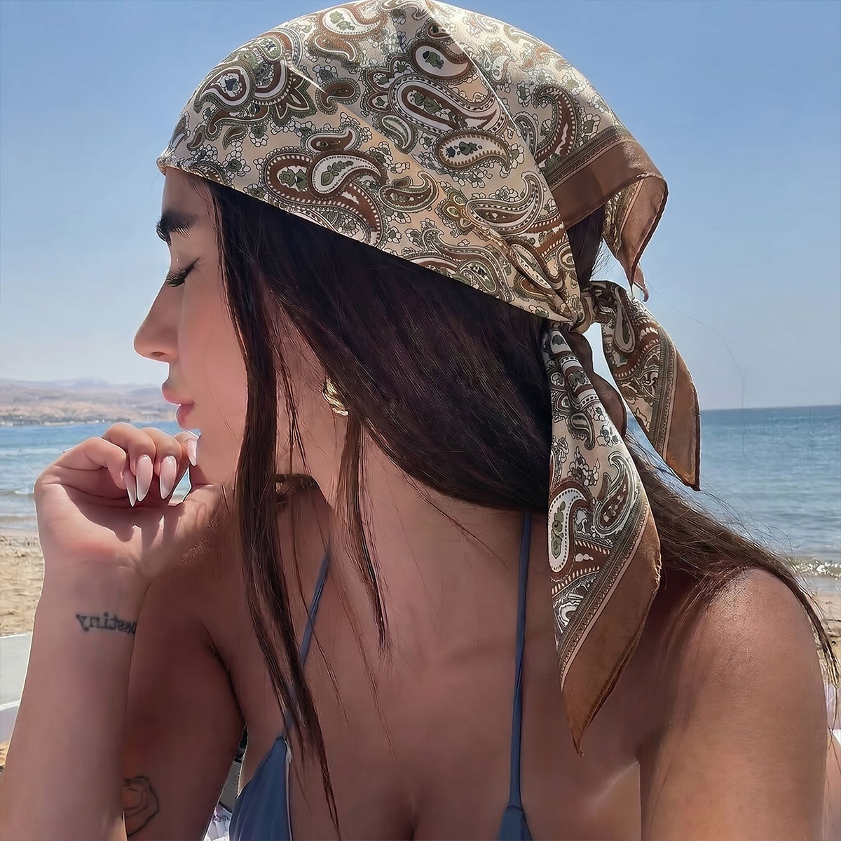 New Design Fashion Square Silk - огляд і ціна Silk Scarf Square