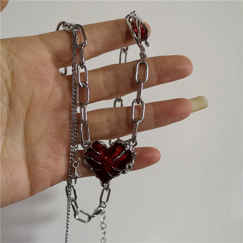 Red Lava Heart Star Cross Pend - огляд і ціна Women'S Emo Accessories