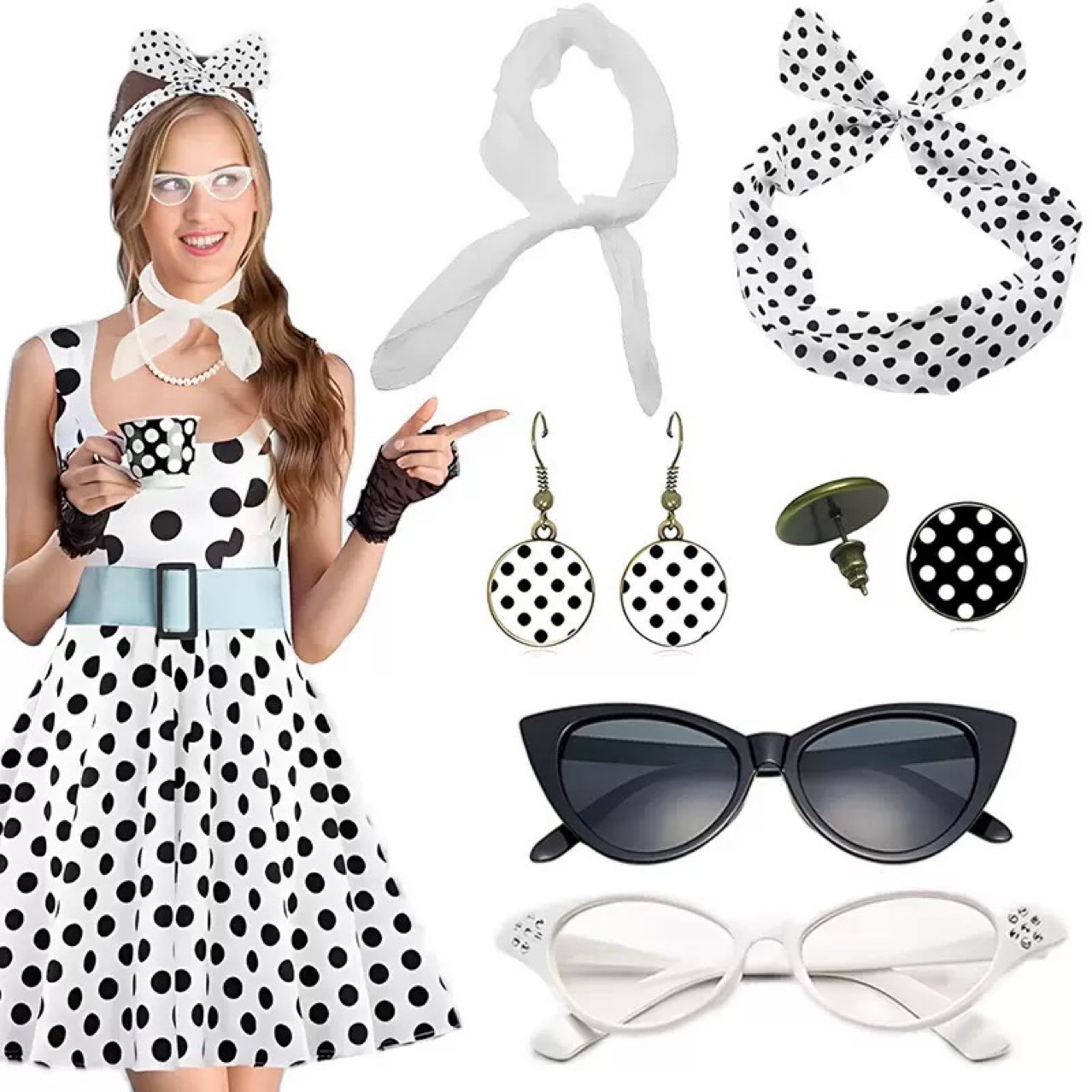1950s Retro Hippie Party Women - огляд і ціна Women'S Accessories In The 1950S