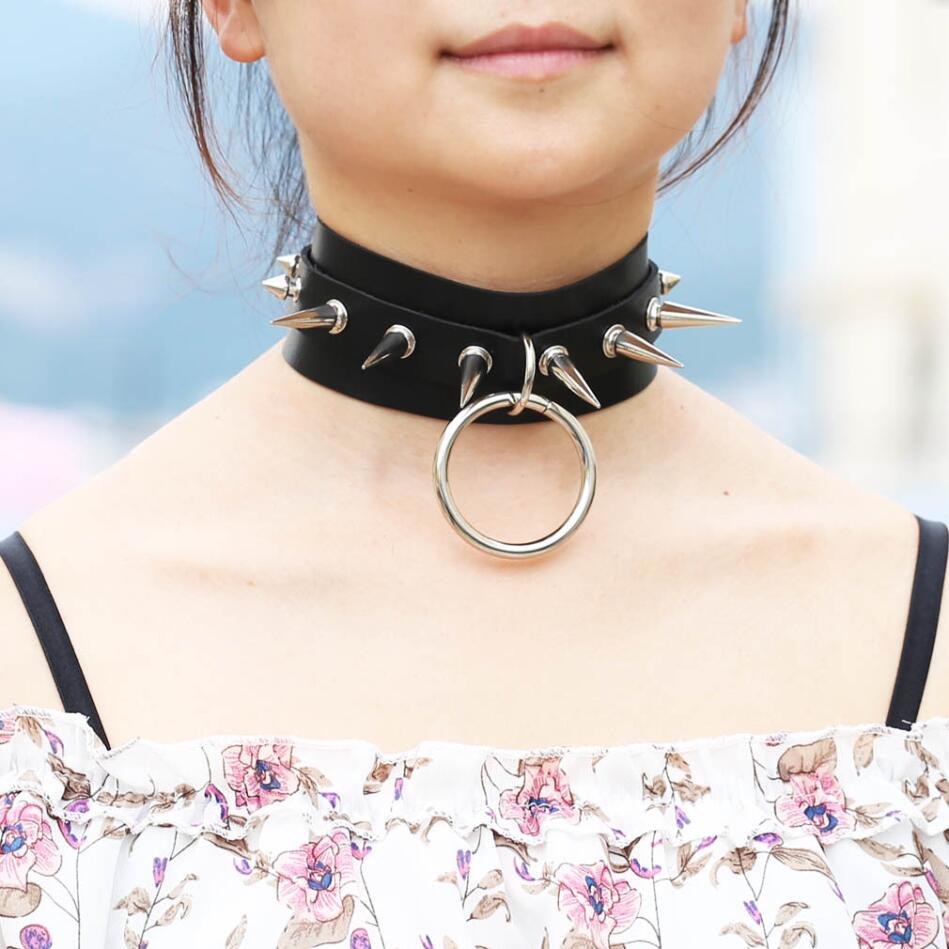 Long Spiked Choker Punk Collar - огляд і ціна Women'S Emo Accessories